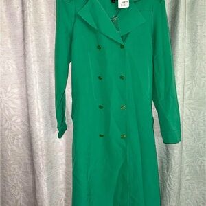 G by Giuliana Green Long Sleeve Notched Collar Dress